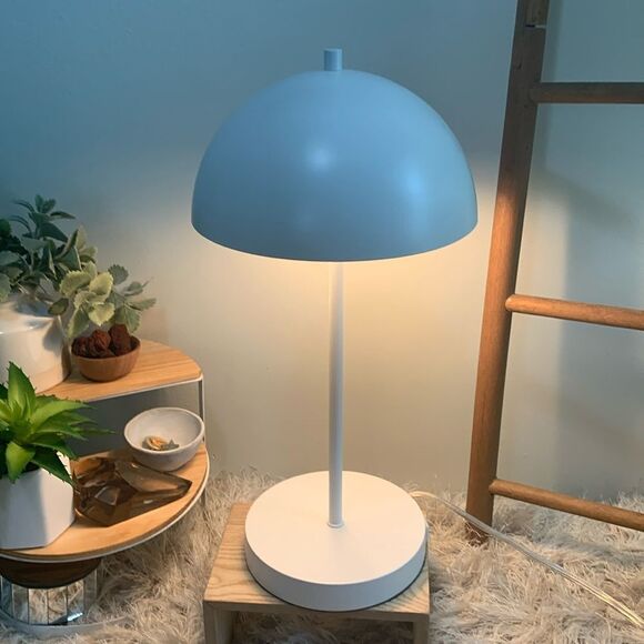 Target Project 62 White Dome Side Table Lamp With Base Outlet - Picture 1 of 17